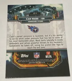 2025 Topps Chrome Cosmic Football Cam Ward ET-1 Extra Terrestrial Refractor - Image 2