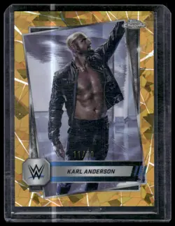 2025 Topps Chrome Sapphire Edition WWE #79 Karl Anderson Gold #/50 - Image 1