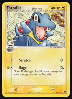 Pokemon TCG - Dragon Frontiers - Totodile 67/101 - P - Image 1