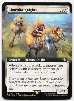 Chocobo Knights (Extended Art) - NM - FIC Commander Final Fantasy #102 MTG Magic - Image 1