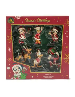 Disney Rare 2025 Mickey Mouse and Friends Holiday Christmas SIX Ornament Set,NWT - Image 1