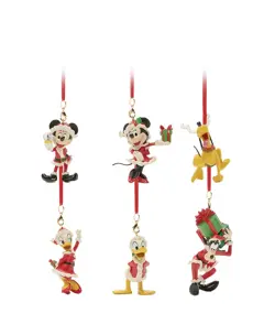 Disney Rare 2025 Mickey Mouse and Friends Holiday Christmas SIX Ornament Set,NWT - Image 2