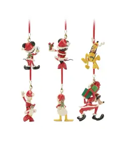Disney Rare 2025 Mickey Mouse and Friends Holiday Christmas SIX Ornament Set,NWT - Image 3