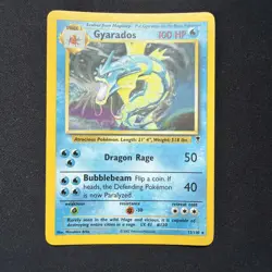 Pokemon TCG Gyarados Base Set Holo Rare 006/102 12/110 1999 - Image 1