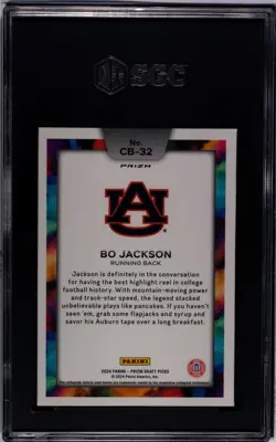 2024 Prizm Draft Picks Bo Jackson Black Color Blast SGC 9.5 SP GREAT Card - Image 2
