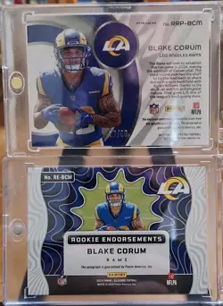 Panini Blake Corum ROOKIE 2 CARD LOT!! 2024 Spectra/Illusions Autos RRP-BCM - Image 2