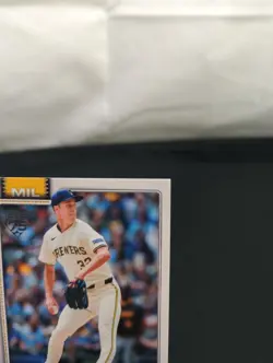 Topps Jacob Misiorowski Rookie Card Lot 2 Milwaukee Brewers Series One 2023 - Image 4