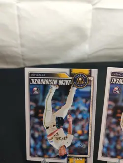 Topps Jacob Misiorowski Rookie Card Lot 2 Milwaukee Brewers Series One 2023 - Image 5