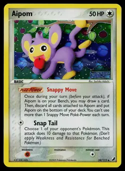 Pokemon Card - Aipom Unseen Forces 34/115 Reverse Holo Stamped - Image 1