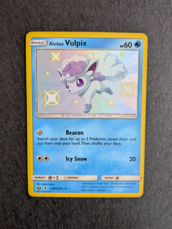 Alolan Vulpix SV8/SV94 Holo Hidden Fates Shiny Vault Pokemon Card NM - Image 1