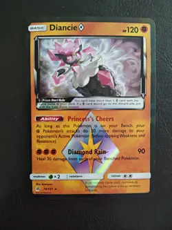 Pokemon Diancie Prism Star Holo Card 74/131 - Image 1