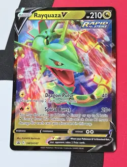 Rayquaza V SWSH147 Black Star Promo Holo Pokemon Card - Image 1