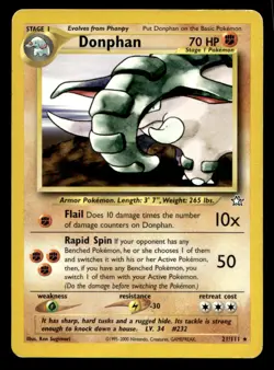Neo Genesis Donphan #21/111 Pokemon TCG Single Card - Image 1
