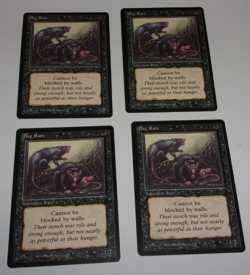 Bog Rats X4 Dark Magic the Gathering card MTG lot - Image 1