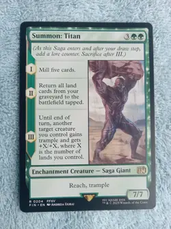 Summon: Titan-Magic The Gathering-Final Fantasy-NonFoil-204 MINT PACK FRESH - Image 1