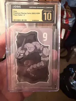 CGC Pristine 10 Onix Paper Safari #9 Korean 2022 Pokemon TCG Card - Image 1