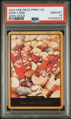 2024 One Piece Prb01-Premium Booster The Best- Don!! Card Oden-Gold PSA 10 - Image 1
