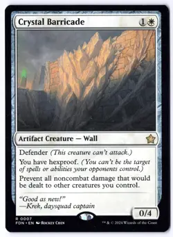 Crystal Barricade FDN 7 Magic: The Gathering R NM - Image 1
