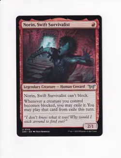 MAGIC THE GATHERING MTG DUSKMOURN NORIN, SWIFT SURVIVALIST 145 - Image 1