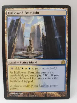 Hallowed Fountain MTG Return to Ravnica LP Shock Land Magic - Image 1