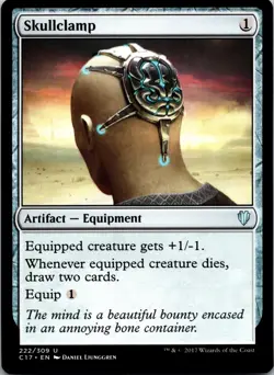 Skullclamp 222 Uncommon Commander 2017 MTG Near Mint - Image 1