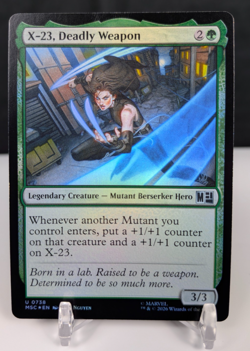 MTG X-23, Deadly Weapon TRADITIONAL FOIL NM Marvel MSC #738 Uncommon - Image 1