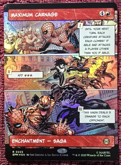 Borderless Maximum Carnage Foil #0225 Marvel's Spider-Man MTG 2025 MINT - Image 1