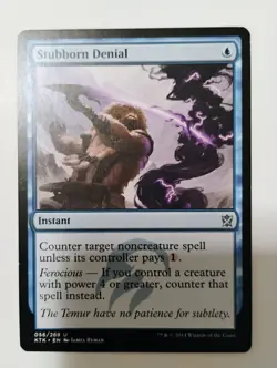 Stubborn Denial LP MTG Khans of Tarkir (KTK) (56) Authentic - Image 1