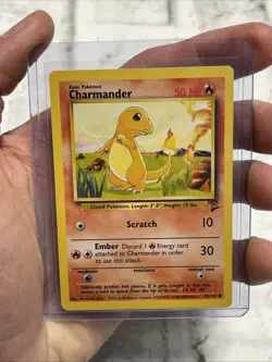 Pokemon TCG Charmander 69/130 Base Set 2 Regular NM Pokemon WOTC Nintendo Vtg - Image 1