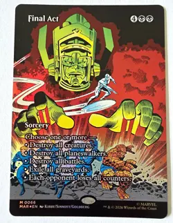 Final Act #0066 Foil MTG Marvel Super Heroes Borderless Full Art Near Mint - Image 1