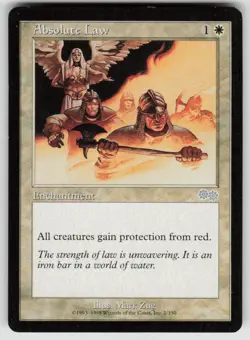 Absolute Law 2 Uncommon Urza's Saga Magic: The Gathering Near Mint - Image 1