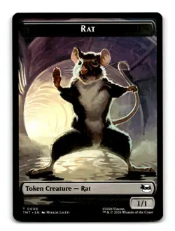 Rat // Food Token 6 // 8 TMNT Magic: The Gathering NM/M ~09865 - Image 1