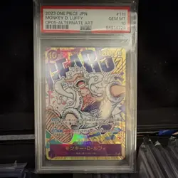PSA 10 2023 One Piece Card Game JPN Monkey D. Luffy #119 OP05 AA Holo - Image 1