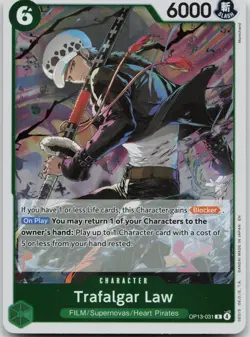 Trafalgar Law OP13-031 Rare Carrying On His Will One Piece Foil Near Mint - Image 1
