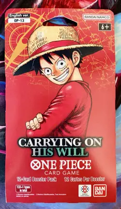 One Piece OP-13 Carrying On His Will Sleeved Booster Pack - Image 1