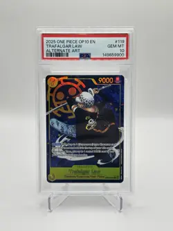 One Piece Trafalgar Law OP10-119 Alternate Art English PSA 10 - Image 2