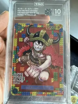 TAG GEM MINT 10 Monkey D. Luffy P-110 One Piece Day 25 Promo Japanese JP - Image 1