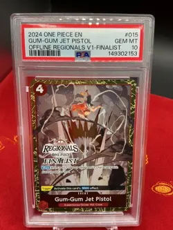 Gum-Gum Jet Pistol (Offline Regional 2024) [Finalist] One Piece ST01-015 PSA 10 - Image 1