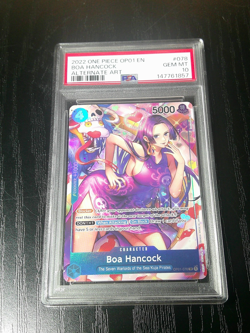 2022 One Piece Boa Hancock Alternate Art #OP01-078 PSA 10 Gem MT - Image 1