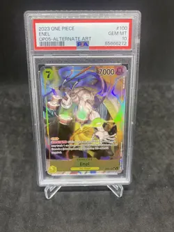 2023 One Piece Enel SR Alt Art English OP05-100 Awakening of the New Era PSA 10 - Image 1