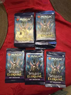 Magic: The Gathering Wilds of Eldraine 17 Booster Packs Cards English - Image 1