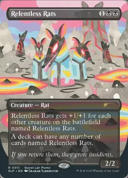 MTG Relentless Rats (0011) - Borderless, NM-Mint, English Secret Lair Play - Image 1