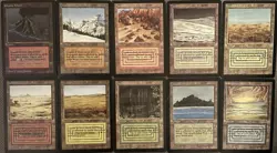 MTG Revised Edition Dual Land Lot (10) Black Frame Mint!Prxy! - Image 1