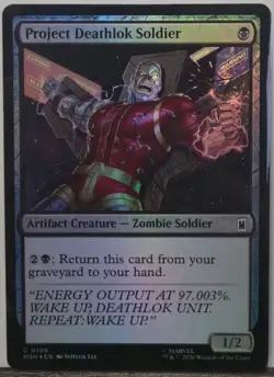 Magic: The Gathering Project Deathlok Soldier 109 Marvel Super Heroes Foil - Image 1
