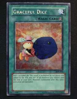 Yugioh Graceful Dice EDS-002 Eternal Duelist Soul Secret Rare Promo HP - Image 1
