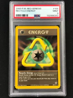 Pokemon 2000 Recycle Energy 105/111 Neo PSA 9 Mint - Image 1