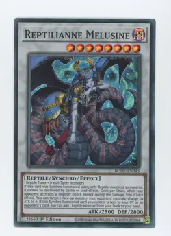Yugioh Reptilianne Melusine BODE-EN043 Super Rare 1st Edition Nr M x3 Play Set - Image 1