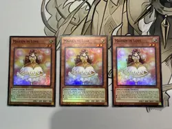 3x (playset) Yugioh! Maiden in Love, Super Rare, 1st Ed, MZMU-EN020, NM - Image 1