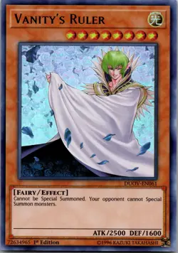 Vanity's Ruler DUOV-EN061 Ultra Rare Duel Overload Yu-Gi-Oh Lightly Played - Image 1