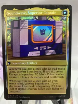 Soundwave, Sonic Spy Soundwave, Superior Captain (FOIL) x1 - MTG Transformer - Image 2